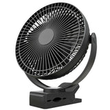 8-Inch Rechargeable Battery Operated Clip On Fan Air Circulating Usb Fan Portable For Outd Camping Tent Beach Or Car