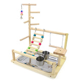 Natural Wood Bird Perch Stand Easy to Install Bird Cage Accessories Gift for Pet Easy to Clean Exercise Activity Center