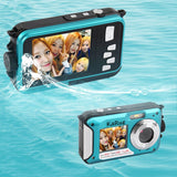 24MP Waterproof Digital Camera 2.7 Inch Capacitive Screens 1.8 Inch 1080P CMOS 16x Digital Zoom Camera Camcorder