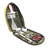 8pcs Camp Kitchen Cooking Utensil Set Travel Organizer Grill Accessories Portable Compact Gear for BBQ Camping Hiking ALS88
