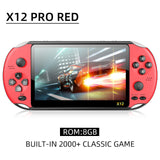 Powkiddy X12 Pro Video Game Retro Consoles Portatil Handheld Game Players 2000 Games 5.1 Inch Screen