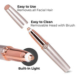 Electric Trimmer for Women Painless 360° All Round Eyebrow Trimmer Epilator Mini Razor Lady Eyebrow Hair Trimmer Rechargeable