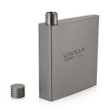 Lixada Titanium Wine Flask 170ml Lightweight Outdoor Portable Alcohol Drink Bottle Pot for Travel Camping Backpacking