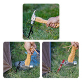Camping Hammer Portable Tent Awning Stake Nail Puller Heavy Duty Tent Stake Remover Steel Tent Hammer with Holding Strap