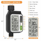 Rainwater Sensor Function Child Lock Mode Digital Water Timer IP65 Waterproof For Garden Lawn Watering System Irrigation Timer