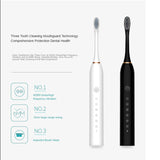 Sonic Electric Toothbrush Ultrasonic Automatic USB Rechargeable IPX7 Waterproof Whitening Teeth Tooth Brush Head Holder Adult