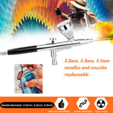 KKMOON Multi-purpose Professional 0.3mm Airbrush Non-oil Type 30PSI Air Compressor Set for Model Making Art Painting