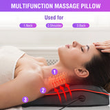 Electric Heating Massage Pillow Shiatsu Neck Cervical For Shoulder Back Massager Car Pillow Vibrating Kneading massageador
