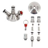 Stainless 2"TC Ball Lock Tapping Head Kit (2"Tri-Clover Commercial Keg to Ball Lock Conversion Kit) Homebrew Kegging Equipment