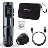 AMBITION MARS Wireless Tattoo Machine Pen With Rechargeable Battery Adjustable Stroke For Lining Shading Coloring