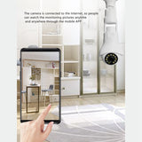 Bulb Security Camera, Ceiling Wall Mount Panoramic IP Camera, 360° HD Smart Home Surveillance Camera