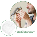 1pc Bird Cage Outside Hanging Bathing Box Plastic Small Bird Parrot Bathtub