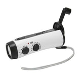 Hand Crank Radio Multifunctional Portable FM AM Radio Receiver with LED Flashlight and Wrist Strap for Outdoor Emergency Radio