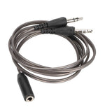 2pcs Headphone Splitter 3.5mm Female to Dual Male HiFi Stereo Mic Earphone Y Cable for PC Laptop for Lenovo Thinkpad T4000