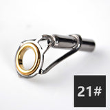 5PCS/Lot Fishing Rod Top Guide 1.6mm-4.6mm Fishing Tackle Rod Tip Repair Kit DIY Eye Rings Tool Accessories