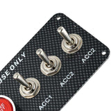 12V Car Ignition Switch Engine Start Push Button 3 Toggle Racing Panel