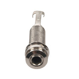 1 Pcs Mono Long Input Output Threaded Guitar Barrel Jack 1/4 Inch &amp; 1 Set 4-String Chrome Hard-Tail Adjustable Bridge