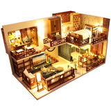 Cutebee DIY DollHouse Wooden Doll Houses Miniature Dollhouse Furniture Kit Toys for Children New Year Christmas Gift  Casa M025