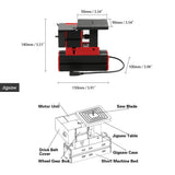 Mini Lathe DIY 6 in 1 Multi-functional Motorized Transformer Jigsaw Grinder Driller Plastic Metal Lathe Wood Sawing Machine