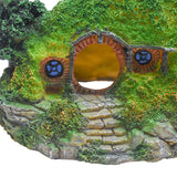 Movie House Rural Dwarf LOTR Aquarium Ornament Resin Fish Tank Decoration Ornament Rock Hiding Cave Aquarium Accessories