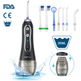 Portable oral irrigator usb rechargeable water flosser Dental Water Jet 300ML 5Models Water Tank Waterproof Teeth Cleaner