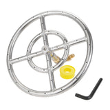 Propane &amp; Natural Gas Fireplace, Fire Pit 12 Inches 304 Stainless Steel Propane Fire Pit Ring Burner + 150K BTU Valve