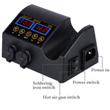 2 in 1 750W hot air gun LCD Digital display welding rework station for cell-phone BGA SMD PCB IC Repair solder iron hairdry 8898