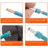 HSC8 6-4A/6-6 Crimping Pliers &amp; Terminals Set Tube Bootlace VE&amp;TE Terminals Hand Tools Electrician Crimper 0.06-10mm2 28-7AWG