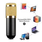 BM800 Condenser Microphone Professional Live Podcasting Microphone with Sound Card for YouTube Subscribers PC Gaming Voice Skype