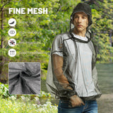 TOMSHOO Outdoor Hooded Bug Jacket Anti-mosquito Mesh Insect Shield Jacket Clothing with Gloves for Camping Hiking Fishing
