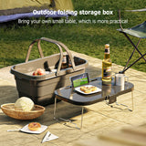 Multifunctional Folding Bucket Camping Basket Portable Outdoor Travel Beach BBQ Picnic Basket Food Fruit Water Car Storage Box