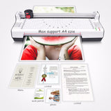 4 in 1 Hot and Cold A4 Laminator with Rotary Trimmer,Corner Rounder Photo/Doucment/Card Laminator Machine Max Support A4 Size