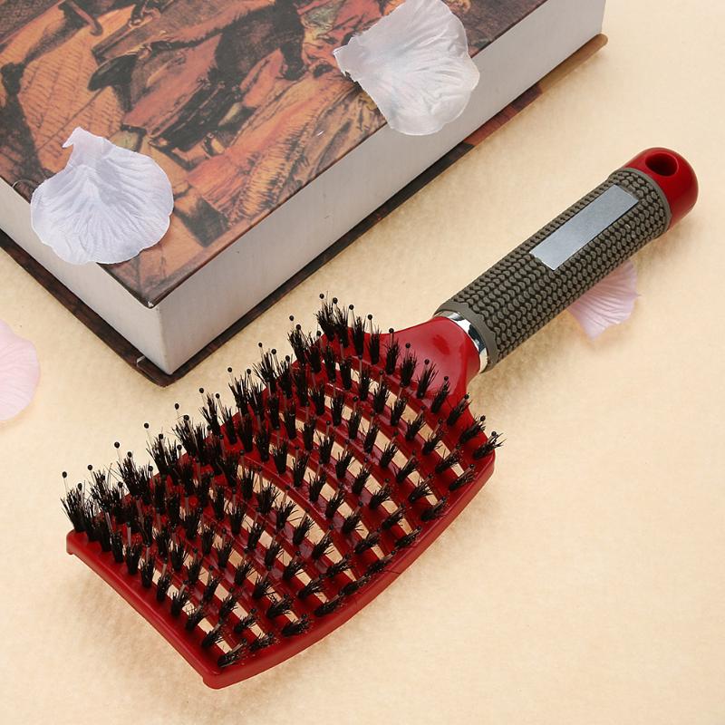 Girls Hair Scalp Massage Comb Hairbrush Bristle Nylon Women Wet Curly Detangle Hair Brush for Salon Hairdressing Styling GH44