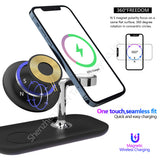 For 25W 3in1 Magnetic Qi Fast Wireless Charger  For iPhone iWatch Airpods