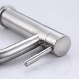 1PC Basin Faucet 304 Stainless Steel Silver Single Cold Sink Faucet Bathroom Counter Basin Faucet Bath Tools Part