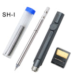SH72 65W Mini Electric Soldering Iron Adjustable Temperature Portable Solder Welding Station DC Power Input 220-400C with tin