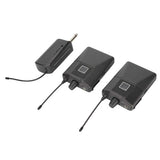 Dual UHF Wireless Microphone System Portable Professional Microphone Set 2 Transmitter + 1 Receiver for Interview Recording
