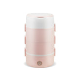 220V 4 Layers Electric Heating Pot Mini Rice Cooker 2.65L Household Electric Lunch Meals Heating Box With Stainless Steel Inner
