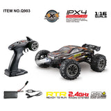 Q903 RC Car Brushless 1:16 2.4G 4WD 52km/h High-speed Off-road Truck RTR W/Light RC Car Children's Toy For Boy Gift Voiture