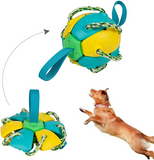 LVTUBANLV Dog Chew Balls Exercise Toy Outdoor Dog Tug of War Toys Rebound Flying Disc Ball Reward Toy Dog for Puppies Large Dog