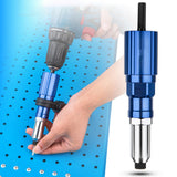 Rivet Gun Adapter for Electric Drill Cordless Riveting Tool with Wrench 100pcs Rivet Detachable 3/32'' 1/8'' 5/32'' 3/16'' Rivet
