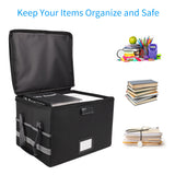 Fireproof Document Bag Fireproof Waterproof Storage Box with Lock Suitable Folder Magazine Files Book Portable Office Safe Box