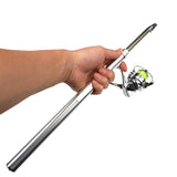 Portable outdoor survival fishing tool mini Telescopic fishing rod spinning fishing rod  J10