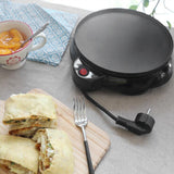 Nonstick Electric Crepe Maker Electric Pancake Maker Baking Pan Kitchen Tool Spring Roll Machine Cake Maker with US Plug