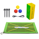 Golf Swing Mat Portable Mini Practice Hitting Aid Indoor/Outdoor Golf Swing Training Pad w 3 Pcs Pu Ball Golf Training Mat