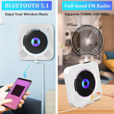 Portable CD Player Music Player Home Audio Speaker With Remote FM Radio Built-In Hifi MP3 Speaker Jack AUX Input
