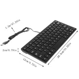 USB Wired Mini Slim Multimedia External Keyboard For Notebook Laptop PC Computer