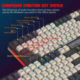 96 Keys RGB Lighting Game Keyboard USB Wired Color Matching Gaming Backlight Keyboards for PC Desktop Laptop Gamers Office