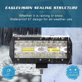 400W High Bright Work Light LED 3 Rows 7inch 40000LM Bar Driving Lamp DC 9-30V 6000K Working Light for SUV ATV Tractor Trucks