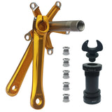 Bicycle Crankset Road Bike Crankset With BB Aluminum Alloy Left Right Folding Bike Crank Arms BCD 130MM 170MM Bicycle Parts